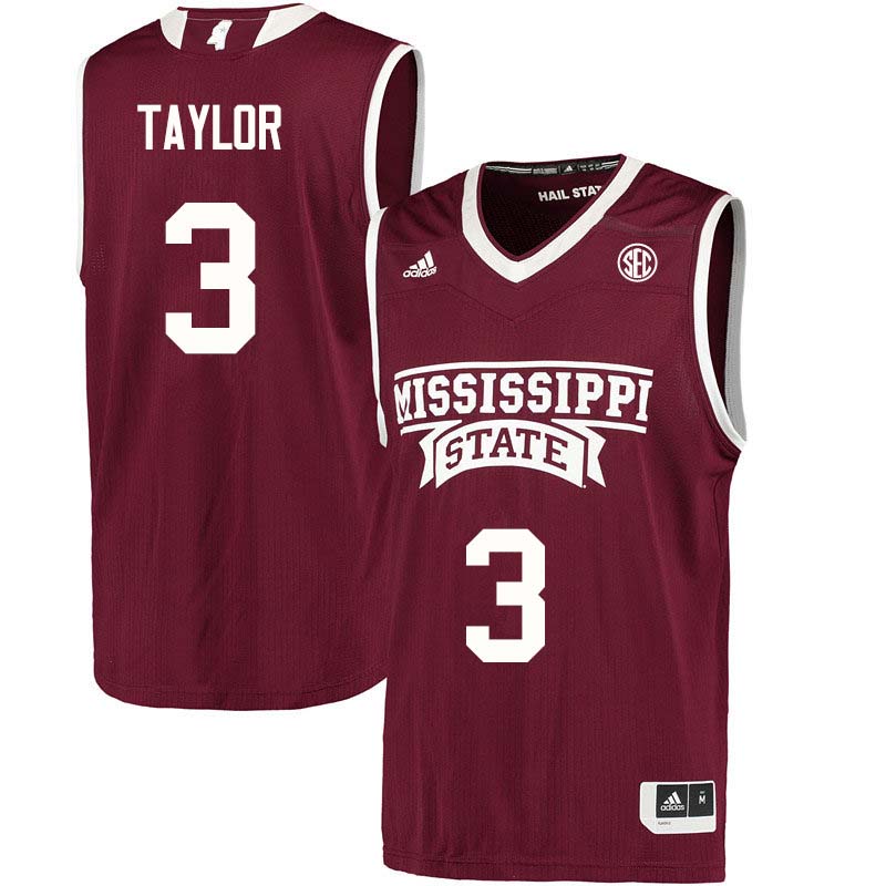 Men #3 Myah Taylor Mississippi State Bulldogs College Basketball Jerseys Sale-Maroon